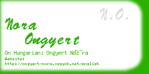 nora ongyert business card